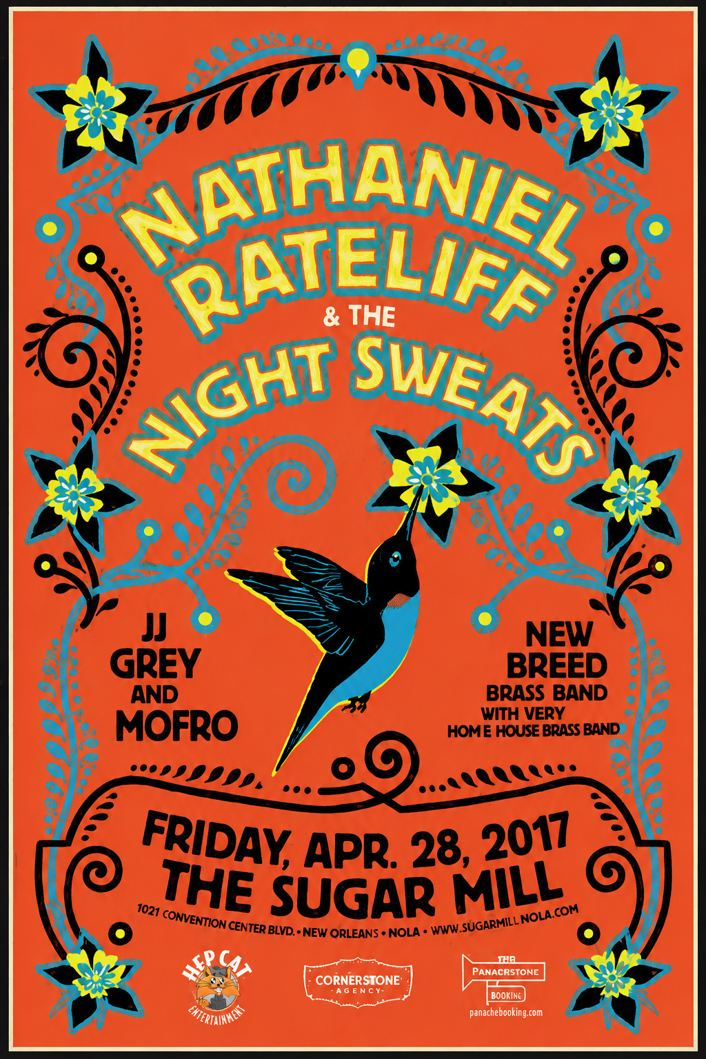 Nathaniel Rateliff and the Night Sweats poster for Tipitina's